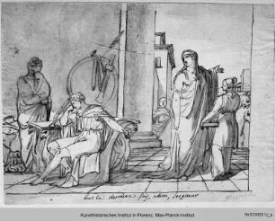 Studie für "Tito abbandona Berenice"