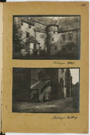 Schloss Büdingen: Ansichten von der Hofseite (aus: Skizzen- und Fotoalbum 7)