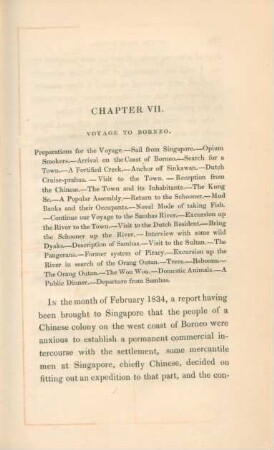 Chapter VII. Voyage to Borneo