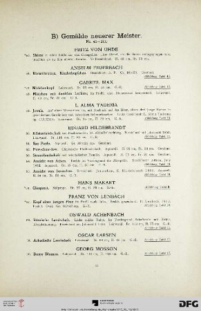 B) Gemälde neuerer Meister (Nr. 45-212)