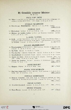 B) Gemälde neuerer Meister (Nr. 45-212)