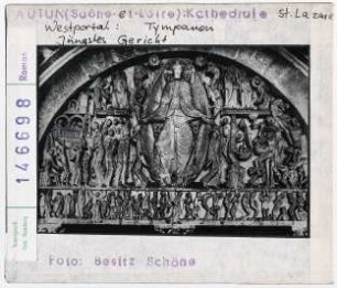 Autun: Kathedrale Saint-Lazare, Westportal, Tympanon, Jüngstes Gericht