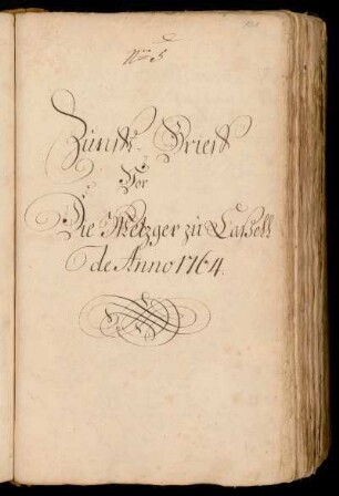 Nro. 5 Metzger zu Caßell de Anno 1764.
