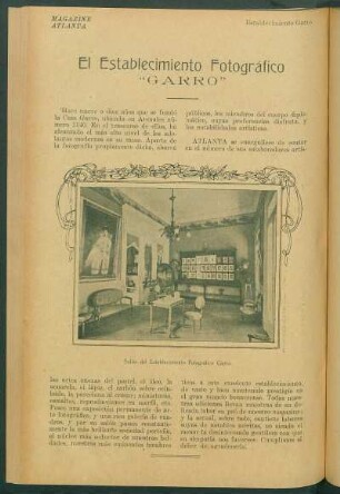 El Establecimiento Fotográfico "Garro"