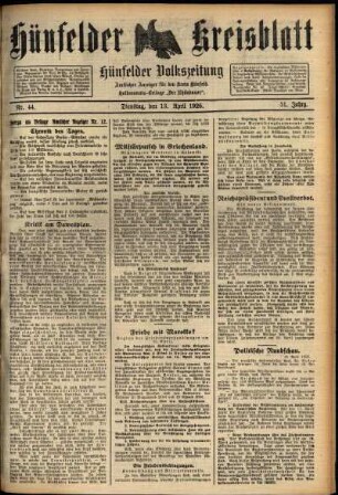 Ausgabe vom Dienstag, den 13. April 1926.