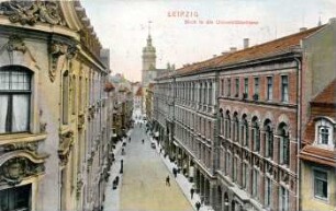 Leipzig. Blick in die Universitätsstrasse