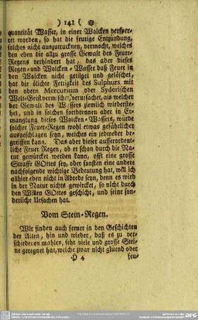 Vom Stein-Regen