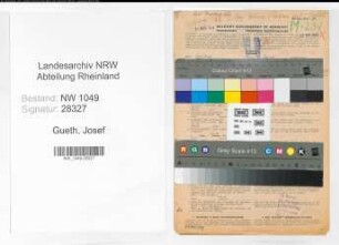 Entnazifizierung Josef Gueth , geb. 15.06.1907 (Stenotypist)
