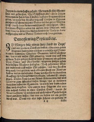Den ersten tag Septembris. - Den neundten tag Septembris.