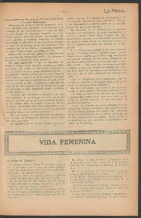 Vida femenina : El collar de Diana