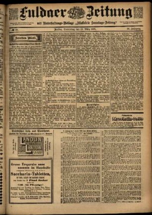 Zweite Ausgabe vom Donnerstag, den 23. März 1899.