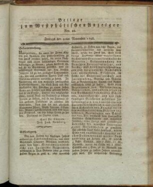 Beilage zum Westphälischen Anzeiger. Nro 44.