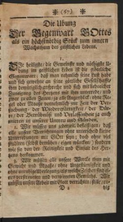 Die Ubung Der Gegenwart GOttes ...
