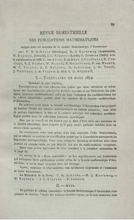 Revue semestrielle des publications mathématiques.