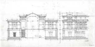 Döllgast, Hans; München; Alte Pinakothek, Wiederaufbau - Ansicht; Schnitt