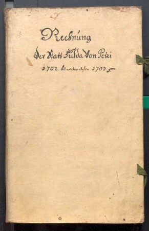 IX A 1 - Alte Stadtrechnungen (1702 - 1703)