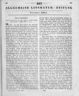 Kant, I.: Immanuel Kant's Sämmtliche Werke. T. 12. Geschichte der Kant´schen Philosophie. Hrsg. v. K. Rosenkranz und F. W. Schubert. Leipzig: Voss 1840 (Fortsetzung von Nr. 204. Imman. Kants sämmtliche Werke, zwölfter Theil u. s. w.)