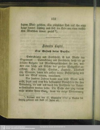 Siebentes Capitel. Der Besuch beim Papste