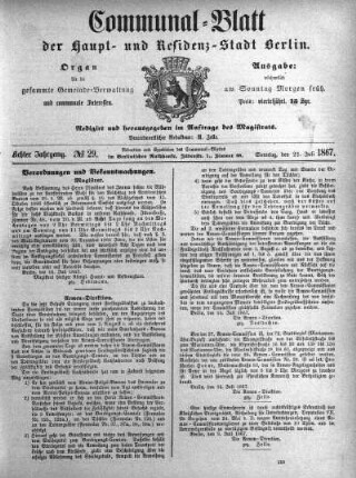 1867,29: No. 29, 21. Juli 1867