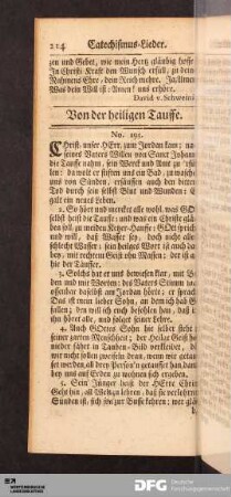 Von der heiligen Tauffe.