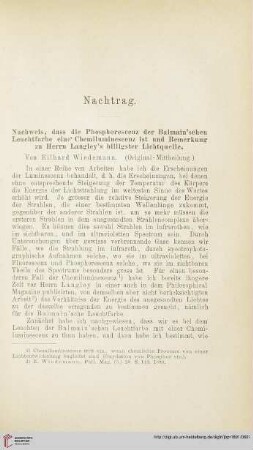 Nachtrag