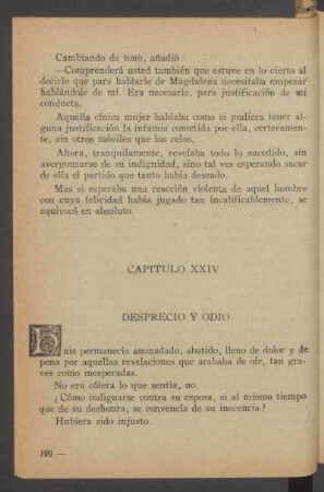 Capítulo XXIV - Desprecio y odio
