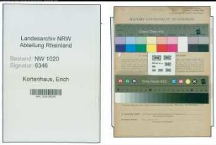 Entnazifizierung Erich Kortenhaus , geb. 31.07.1901 (Kaufmann)