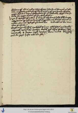 (6r) Angabe des Datums (1498), des Schreibers (Michael Prenner) sowie des Auftraggebers (Matthäus Waller) der Handschrift.