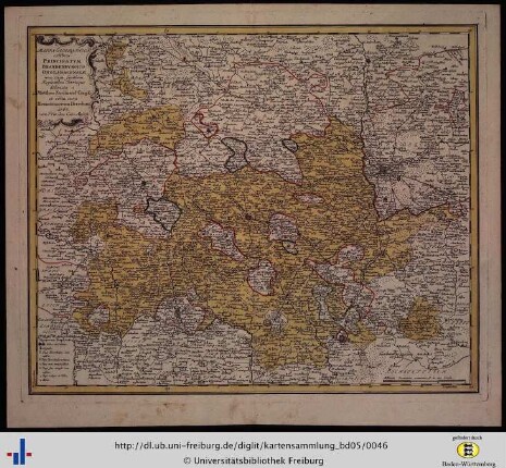 Mappa geographica exhibens principatum Brandenburgico Onolsbacensem
