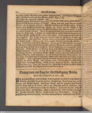 Die erste Predigt am Tage der Verkündigung Mariae.