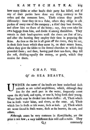 Chap. VIII. Of the sea beasts
