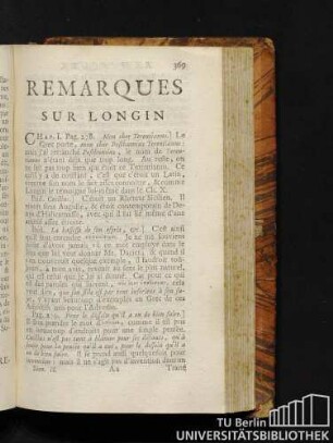 Remarques sur Longin.