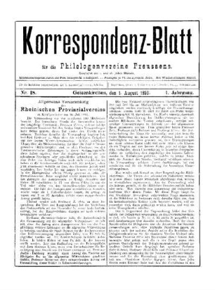 Allgemeine Versammlung des Rheinischen Provinzialvereins : zu Königswinter am 16. Juli 1893