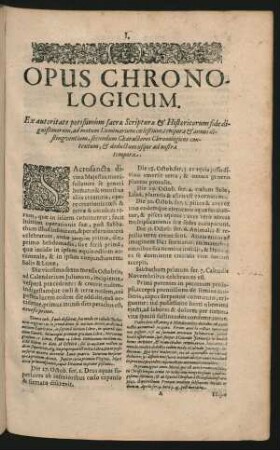 Opus Chronologicum