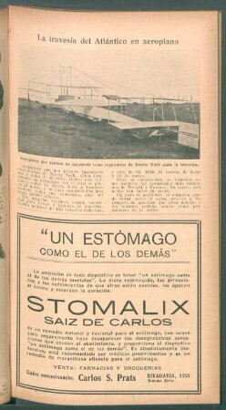 La travesía del Atlántico en aeroplano