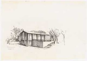Gemeindehaus Berlin-Britz: Perspektivische Ansicht