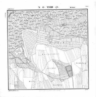 Kartenblatt NO XXXIII 43 Stand 1831