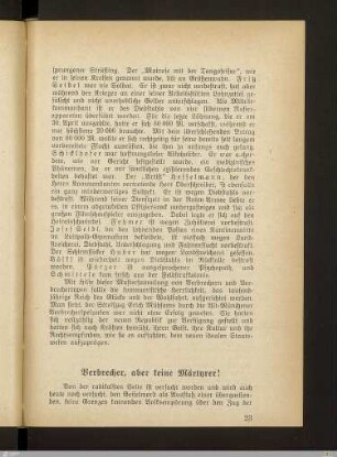 Verbrecher, aber keine Märtyrer!