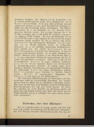 Verbrecher, aber keine Märtyrer!