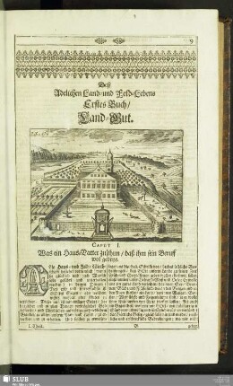 Deß Adelichen Land- und Feld-Lebens Erstes Buch, Land-Gut : Adelichen Land- und Feld-Lebens Erstes Buch, Land-Gut