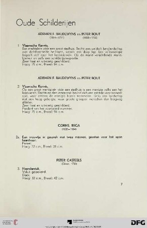 Oude Schilderijen (Nr. 1-73)