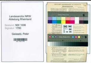 Entnazifizierung Peter Geissels , geb. 01.04.1906 (Schneider)