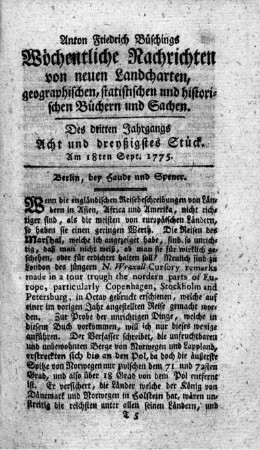 Acht und dreyßigstes Stück