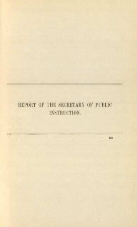 Report of the Secretary of Public Instruction