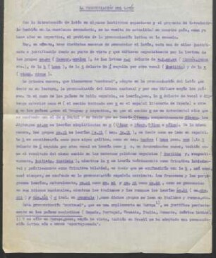 La pronunciación del latín : Aufsatz