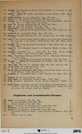 Englische und französische Literatur (Nr. 605-691)
