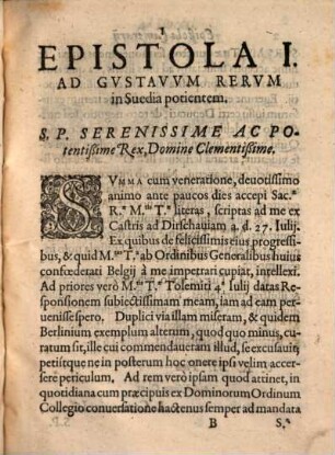 Ludovici Camerarii I. C. Aliorumque Epistolae Nuper Post Pugnam Maritimam in Suedica navi capta Capta A Victore Polono : Anno millesimo, sexcentesimo, vigesimo sexto vergente