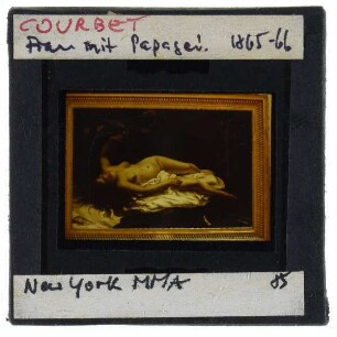 Courbet, Frau mit Papagei