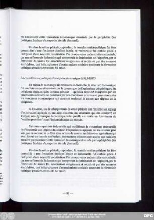La consolidation politique et la reprise économique (1923-1932)