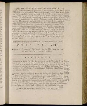 Chapitre VIII. Commerce, Colonies & Compagnies que les Danois ont eues ou ont encore aux Indes Orientales.